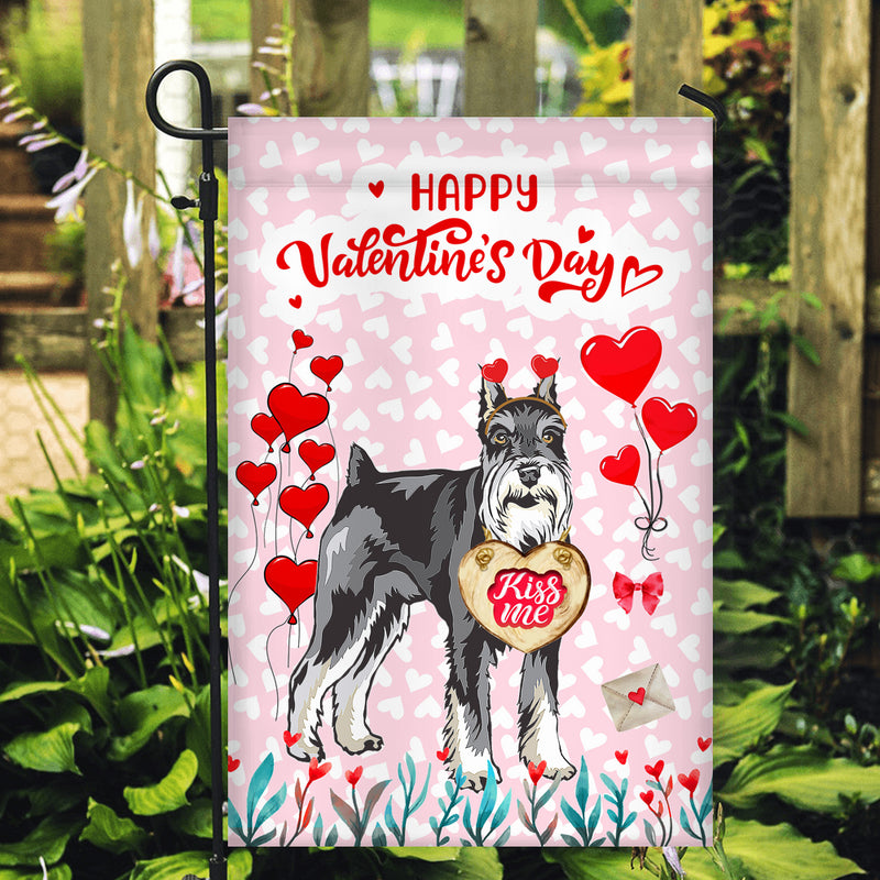 Happy Valentine s Day Schnauzer Flag Dogs Funny Schnauzer Heart Balloon Garden Flag mockup 2 800x.jpg