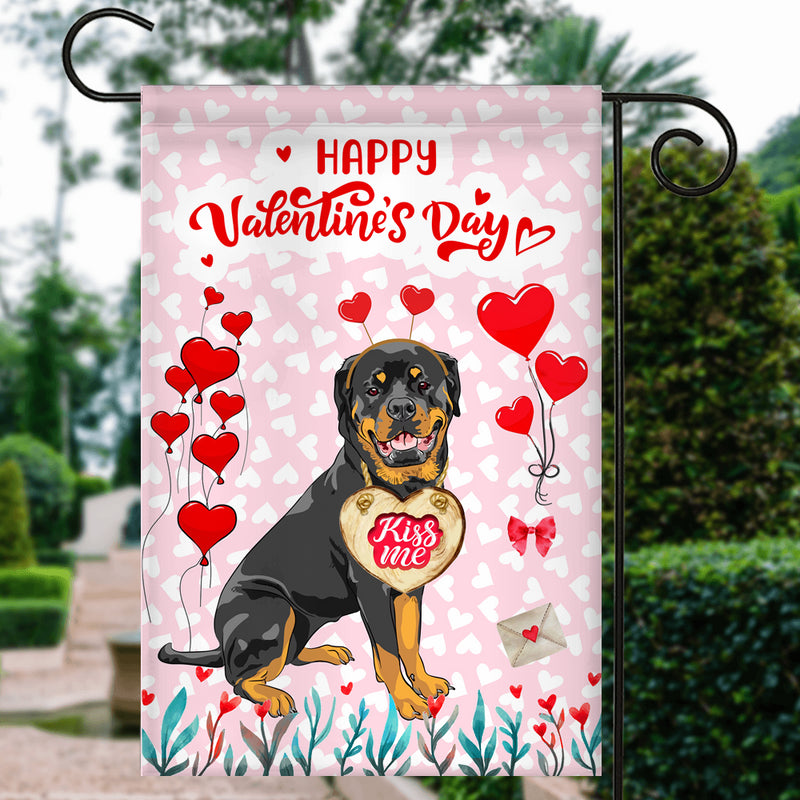 Happy Valentine s Day Rottweiler Flag Dogs Funny Rottweiler Heart Balloon Garden Flag mockup 3 800x.jpg