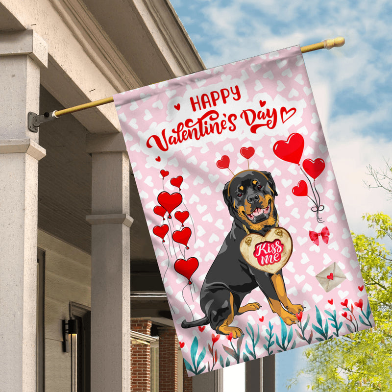 Happy Valentine s Day Rottweiler Flag Dogs Funny Rottweiler Heart Balloon House Flag mockup 2 800x.jpg