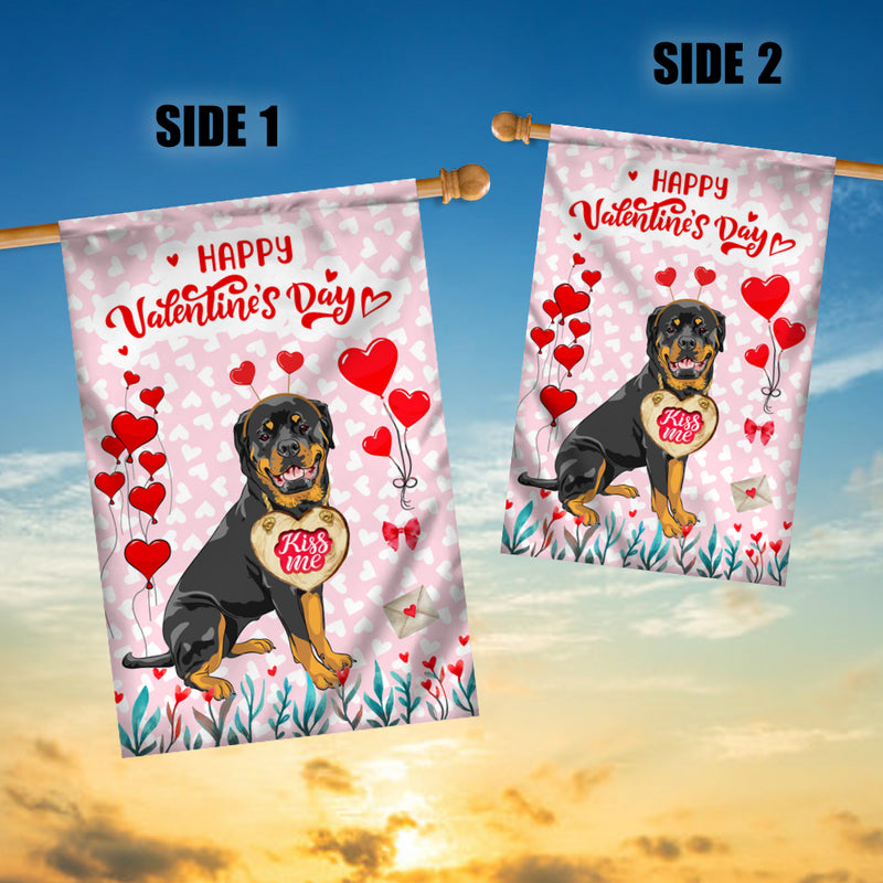 Happy Valentine s Day Rottweiler Flag Dogs Funny Rottweiler Heart Balloon House Flag mockup 3 800x.jpg