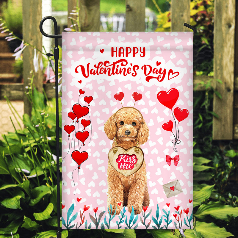 Happy Valentine s Day Poodle Flag Dogs Funny Poodle Heart Balloon Garden Flag mockup 2 800x.jpg