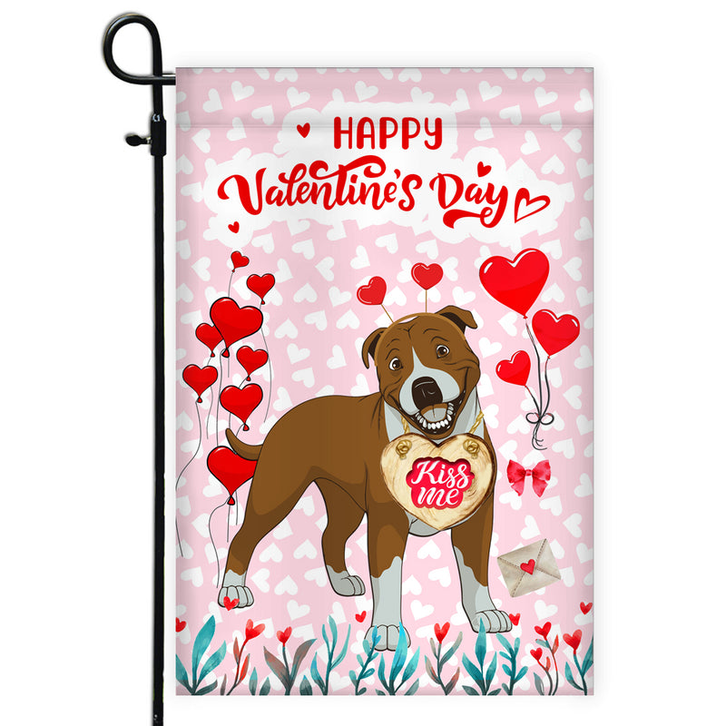 Happy Valentine s Day Pitbull Flag Dogs Funny Pitbull Heart Balloon Garden Flag mockup 1 800x.jpg