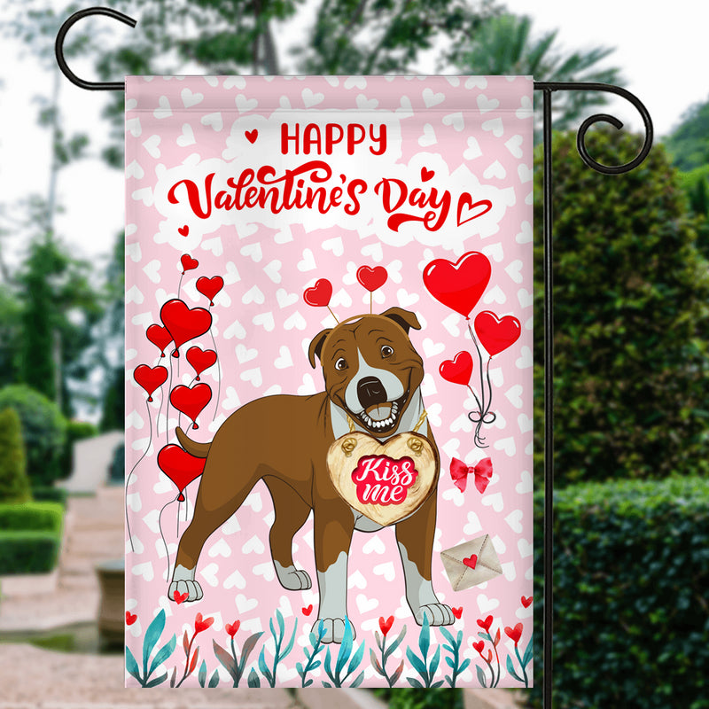 Happy Valentine s Day Pitbull Flag Dogs Funny Pitbull Heart Balloon Garden Flag mockup 3 800x.jpg