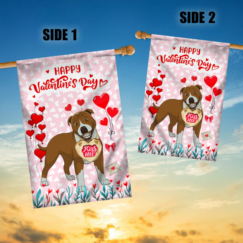 Happy Valentine s Day Pitbull Flag Dogs Funny Pitbull Heart Balloon House Flag mockup 3 800x.jpg