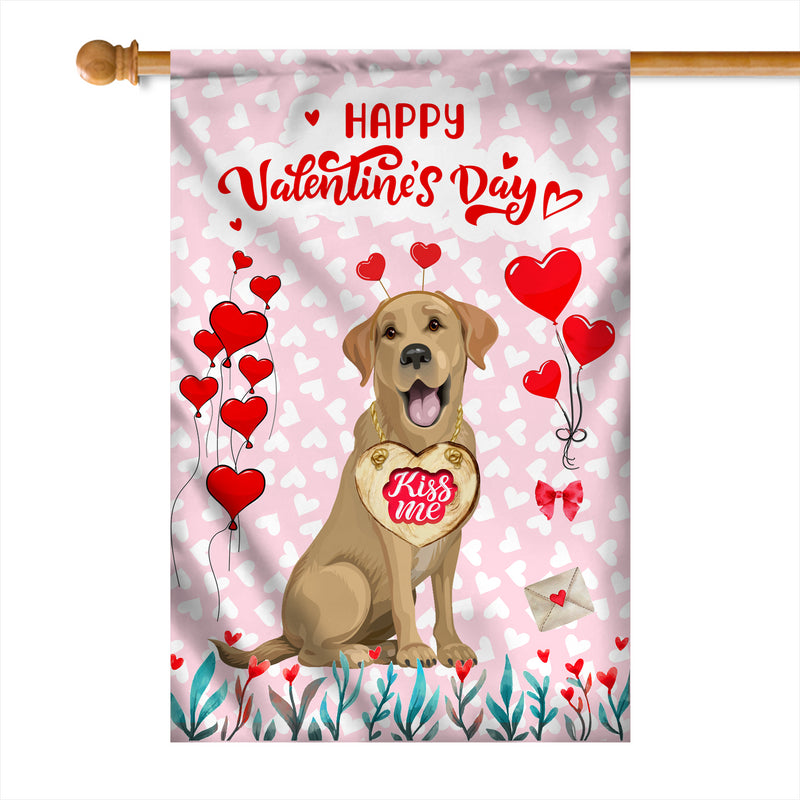 Happy Valentine s Day Labrador Flag Dogs Funny Labrador Heart Balloon House Flag mockup 1 800x.jpg