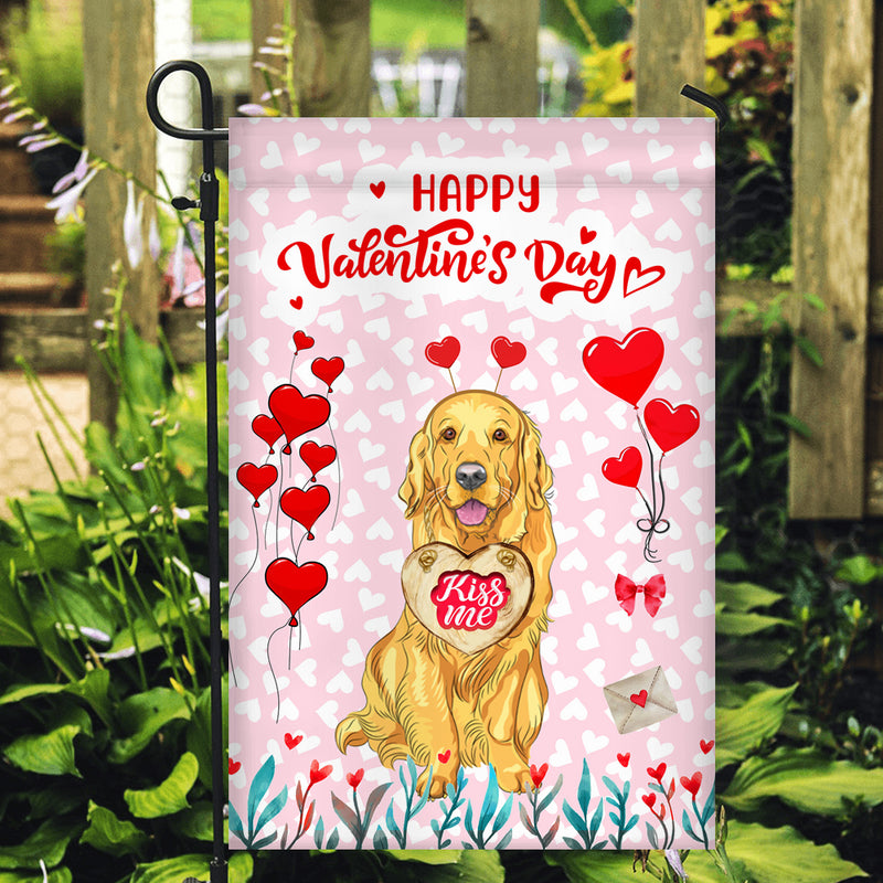 Happy Valentine s Day Golden Retriever Flag Dogs Funny Golden Retriever Heart Balloon Garden Flag mockup 2 800x.jpg
