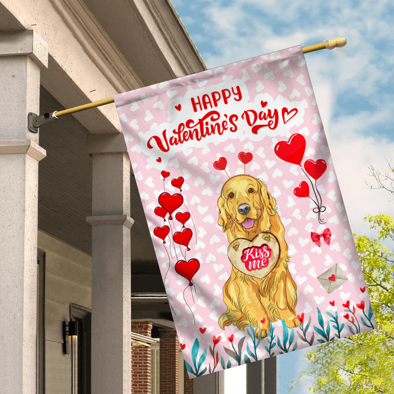 Happy Valentine s Day Golden Retriever Flag Dogs Funny Golden Retriever Heart Balloon House Flag mockup 2 800x.jpg