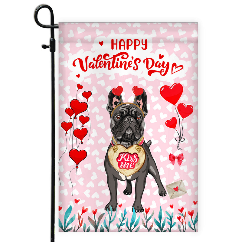 Happy Valentine s Day French Bulldog Flag Dogs Funny French Bulldog Heart Balloon Garden Flag mockup 1 800x.jpg