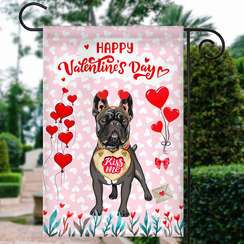 Happy Valentine s Day French Bulldog Flag Dogs Funny French Bulldog Heart Balloon Garden Flag mockup 3 800x.jpg