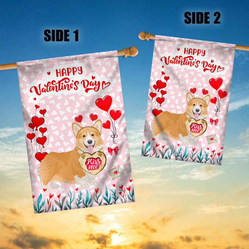 Happy Valentine s Day Corgi Flag Dogs Funny Corgi Heart Balloon House Flag mockup 3 800x.jpg