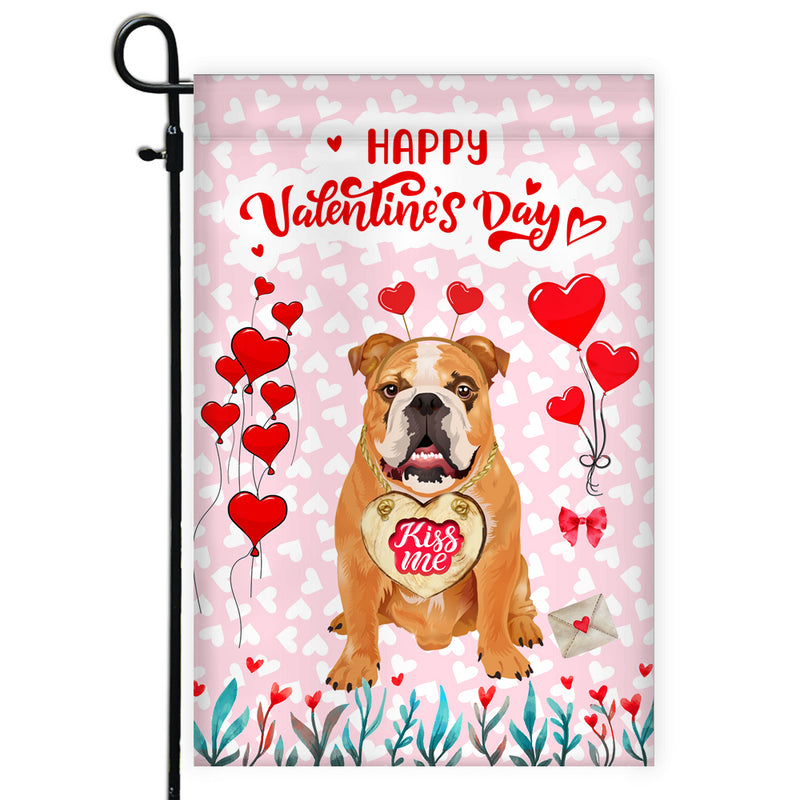 Happy Valentine s Day Bulldog Flag Dogs Funny Bulldog Heart Balloon Garden Flag mockup 1 800x.jpg