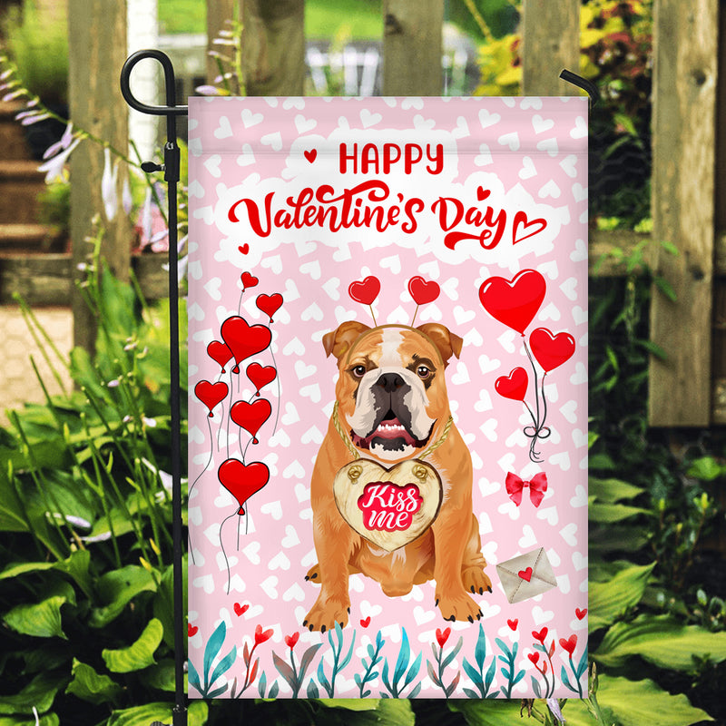 Happy Valentine s Day Bulldog Flag Dogs Funny Bulldog Heart Balloon Garden Flag mockup 2 800x.jpg