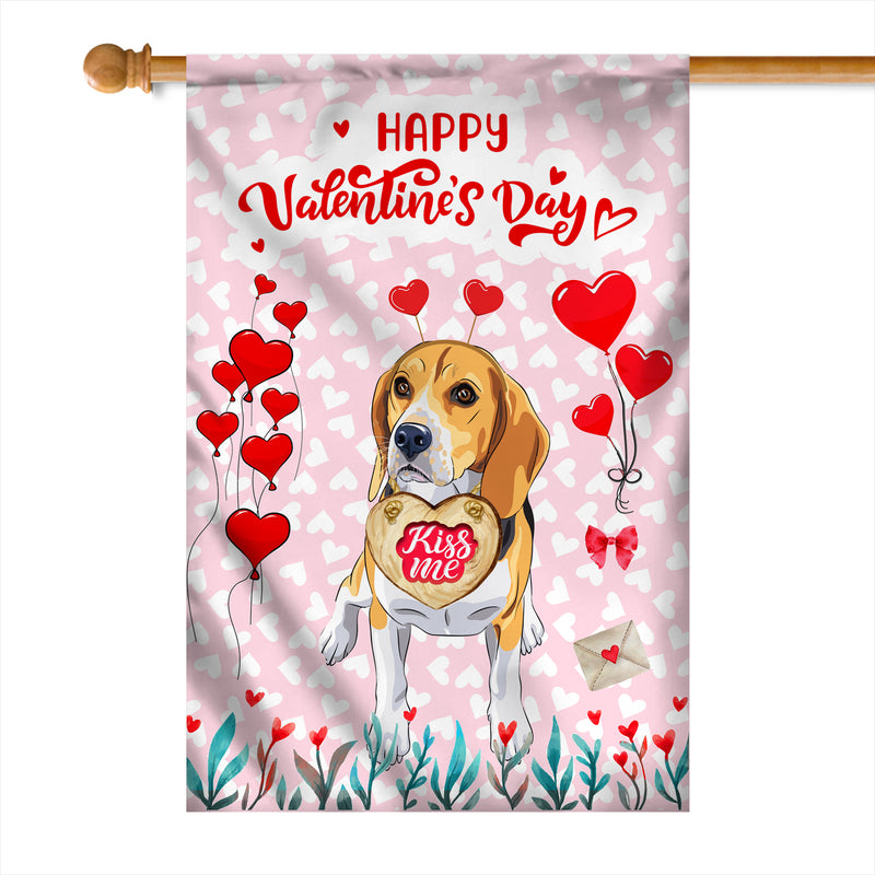 Happy Valentine s Day Beagle Flag Dogs Funny Beagle Heart Balloon House Flag mockup 1 800x.jpg