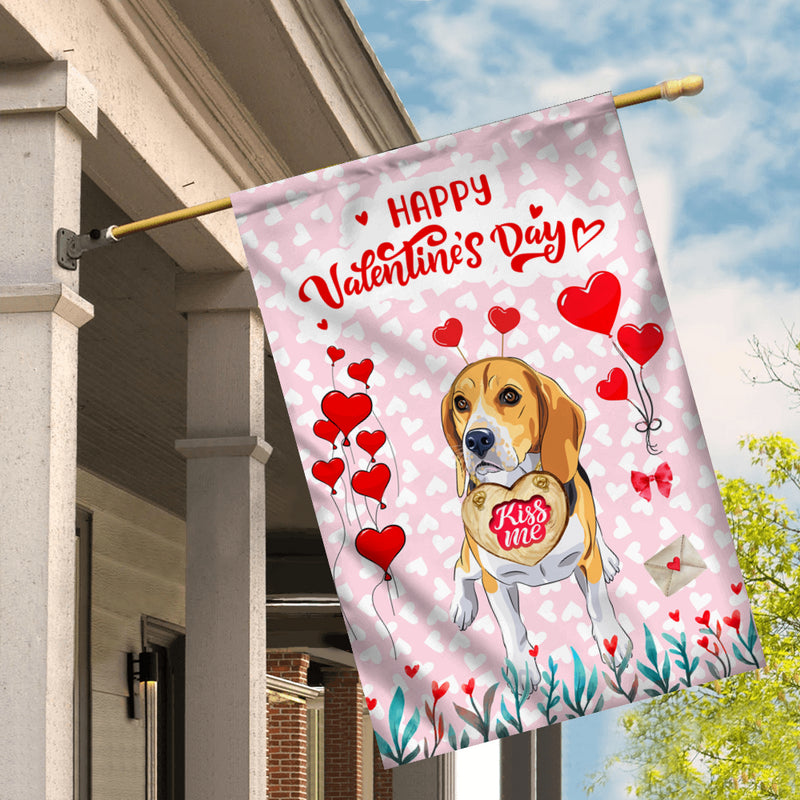 Happy Valentine s Day Beagle Flag Dogs Funny Beagle Heart Balloon House Flag mockup 2 800x.jpg
