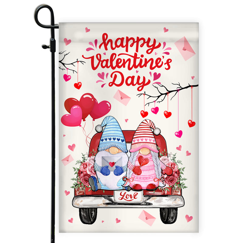 Gnomes Valentine Flag Happy Valentine s Day Red Truck Gnomes Couple Garden Flag mockup 1 800x.jpg