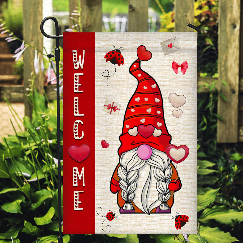 Welcome Gnome Valentine s Day Flag Love Heart Rustic Farmhouse Garden Flag mockup 2 800x.jpg