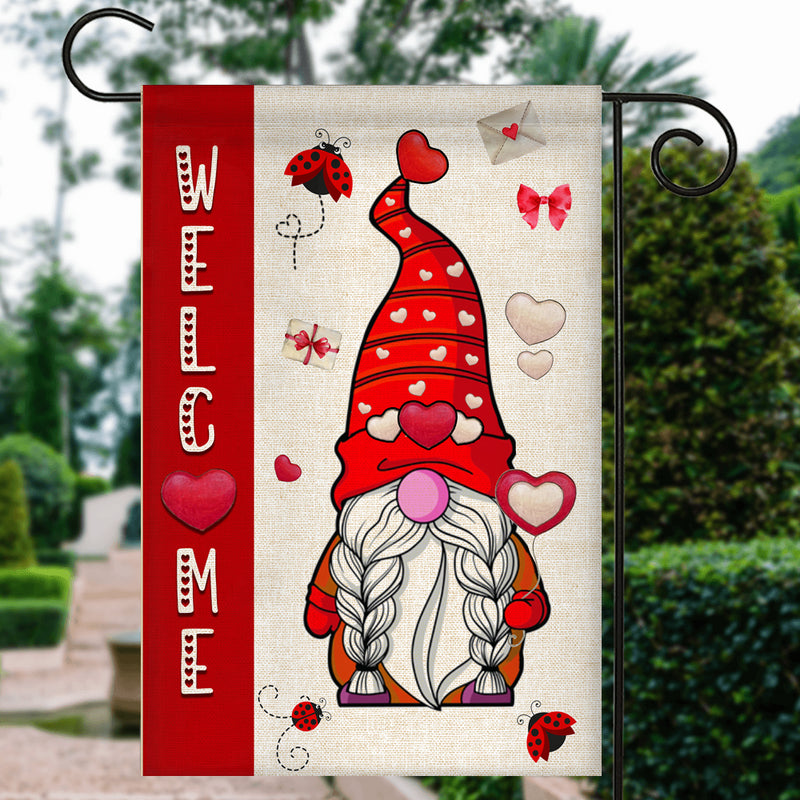 Welcome Gnome Valentine s Day Flag Love Heart Rustic Farmhouse Garden Flag mockup 3 800x.jpg