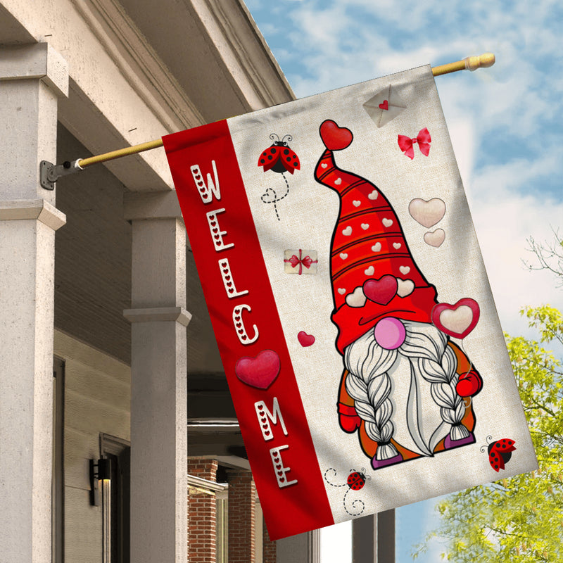 Welcome Gnome Valentine s Day Flag Love Heart Rustic Farmhouse House Flag mockup 2 800x.jpg