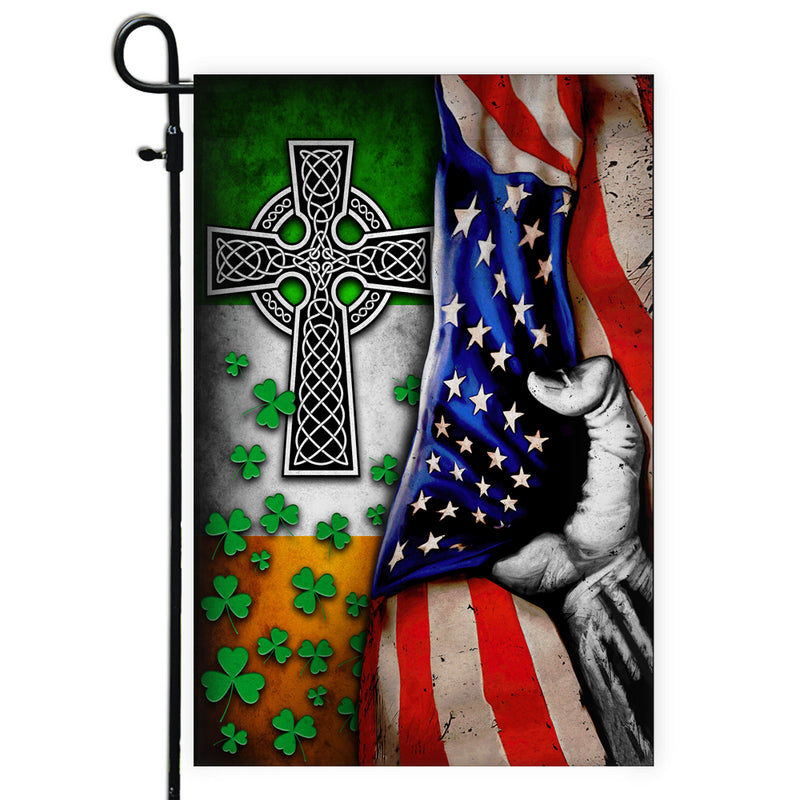 St Patricks Day Irish Flag Celtic Knot Christian Cross American Garden Flag mockup 1 800x.jpg