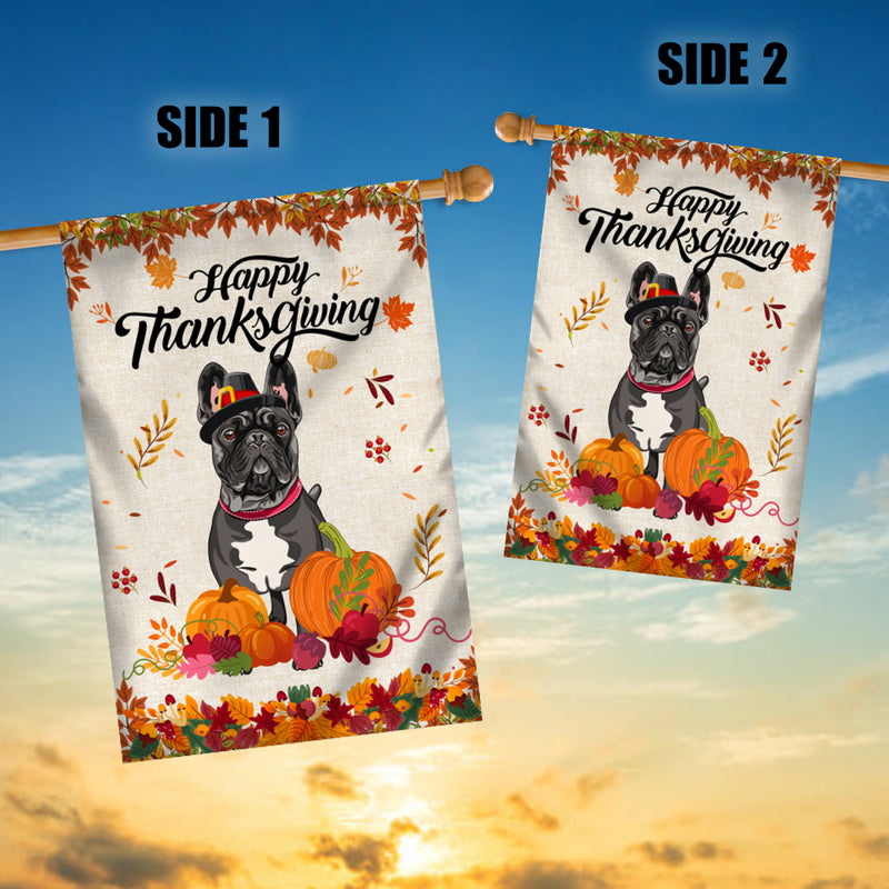 Happy Thanksgiving Funny French Bulldog Flag Fall Pumpkin Farmhouse Autumn Thanksgiving House Flag mockup 3 800x.jpg