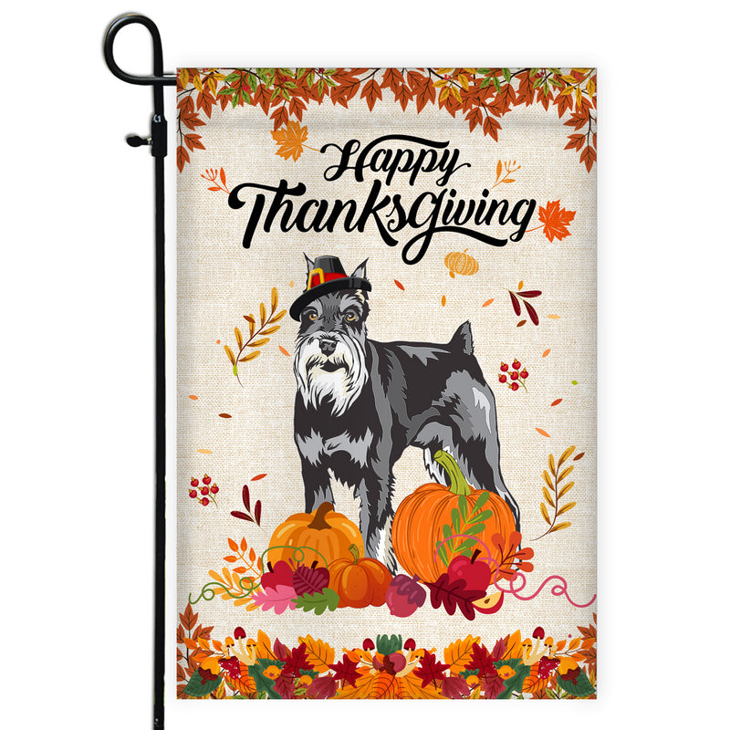 Happy Thanksgiving Funny Schnauzer Flag Fall Pumpkin Farmhouse Autumn Thanksgiving Garden Flag mockup 1 800x.jpg