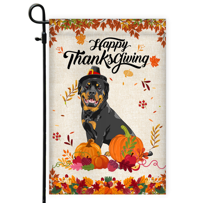 Happy Thanksgiving Funny Rottweiler Flag Fall Pumpkin Farmhouse Autumn Thanksgiving Garden Flag mockup 1 800x.jpg