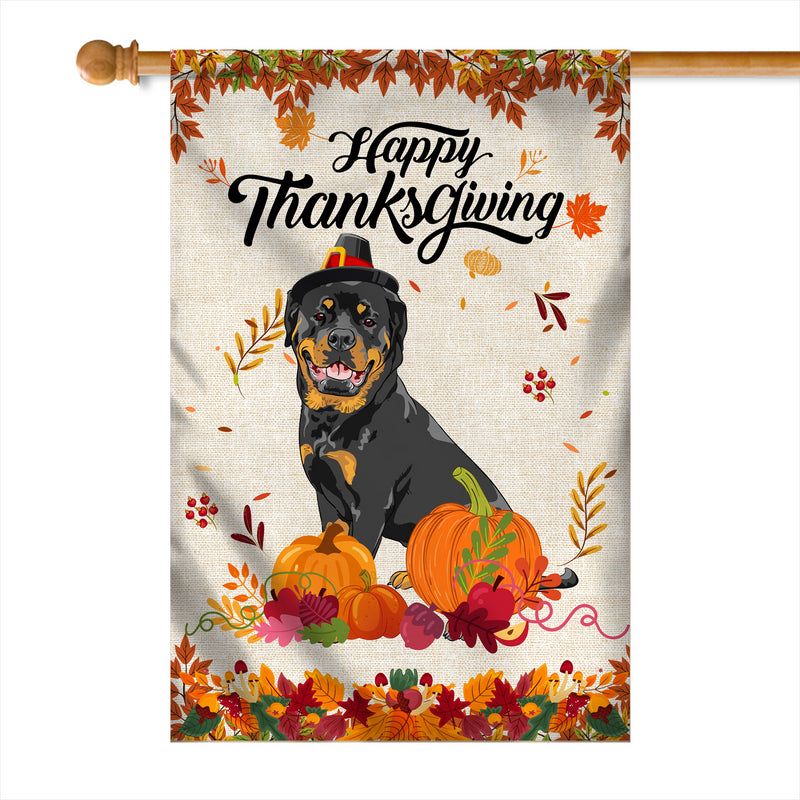 Happy Thanksgiving Funny Rottweiler Flag Fall Pumpkin Farmhouse Autumn Thanksgiving House Flag mockup 1 800x.jpg