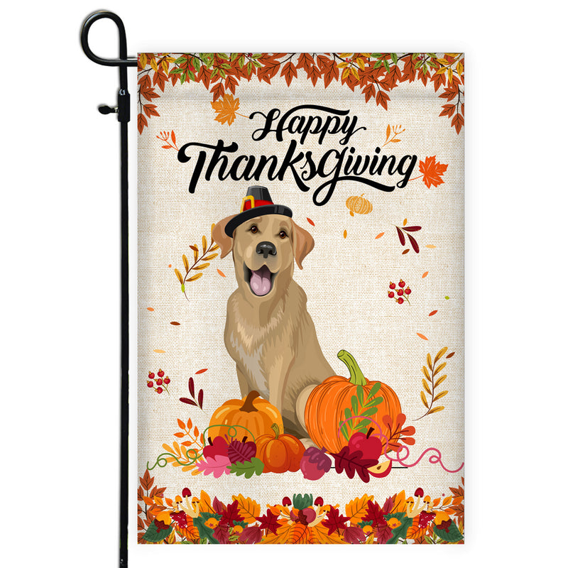 Happy Thanksgiving Funny Labrador Flag Fall Pumpkin Farmhouse Autumn Thanksgiving Garden Flag mockup 1 800x.jpg