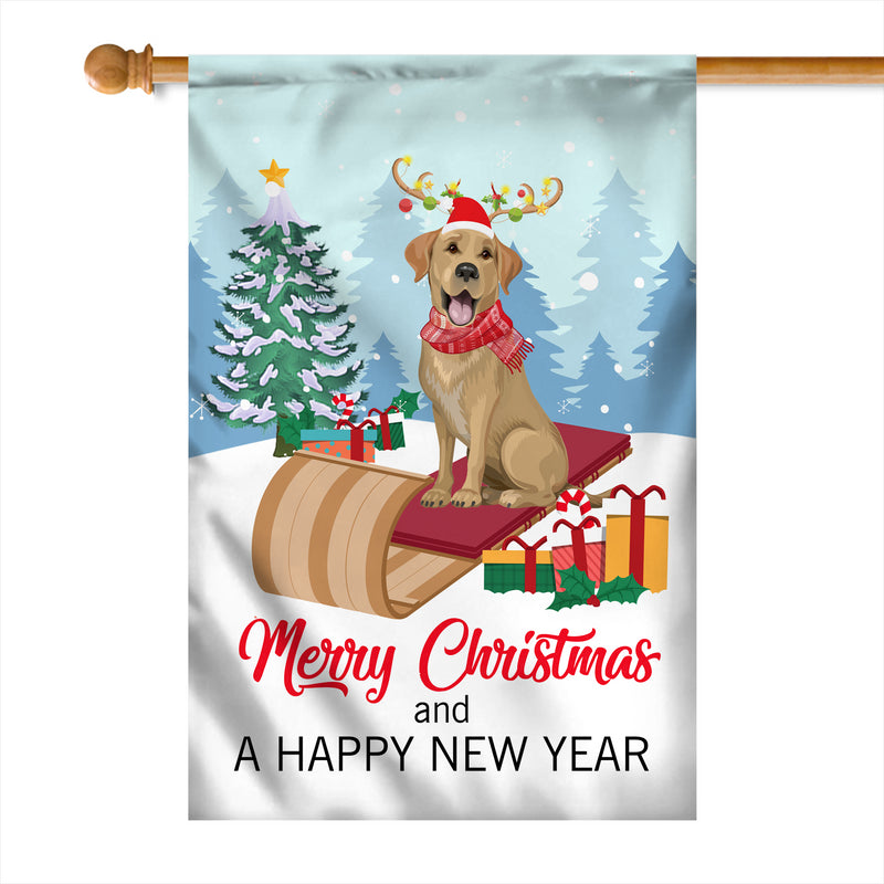 Dog Labrador Christmas Flag Merry Christmas and Happy New Year Welcome Gift for Dog Lovers House Flag mockup 1 800x.jpg