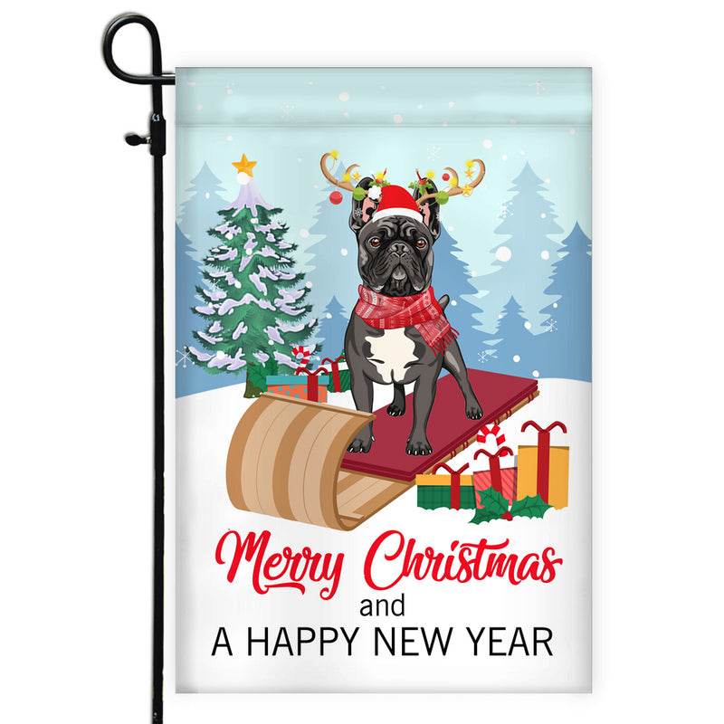 Dog French Bulldog Christmas Flag Merry Christmas and Happy New Year Welcome Gift for Dog Lovers Garden Flag mockup 1 800x.jpg