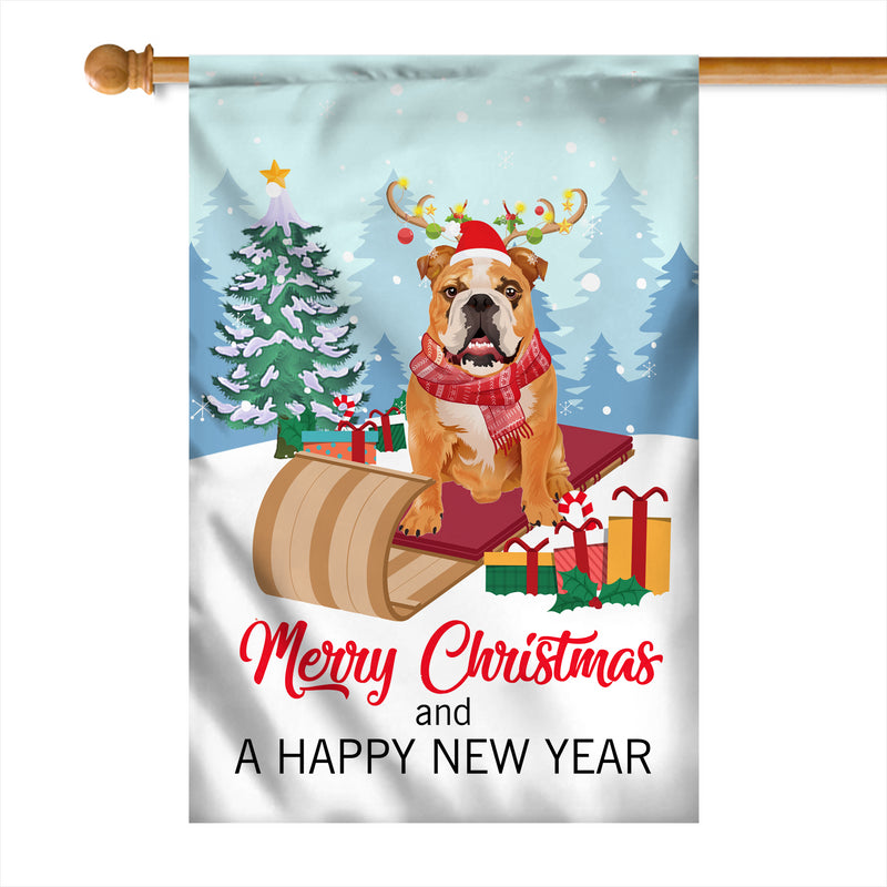 Dog Bulldog Christmas Flag Merry Christmas and Happy New Year Welcome Gift for Dog Lovers House Flag mockup 1 800x.jpg