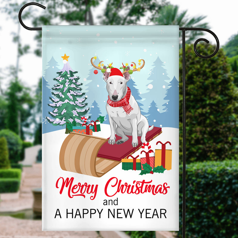 Dog Bull Terrier Christmas Flag Merry Christmas and Happy New Year Welcome Gift for Dog Lovers Garden Flag mockup 3 800x.jpg