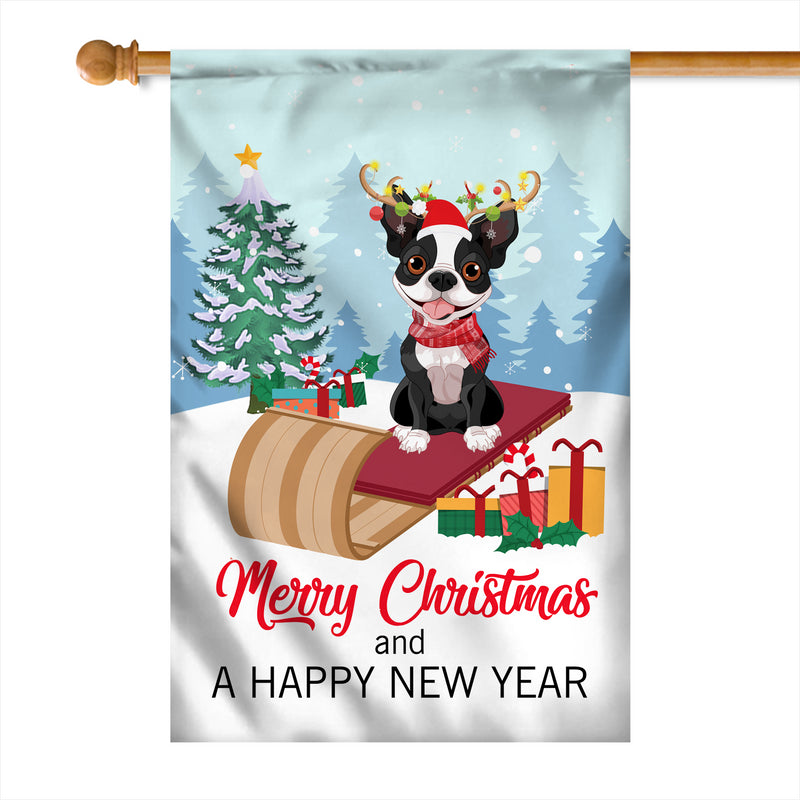 Dog Boston Terrier Christmas Flag Merry Christmas and Happy New Year Welcome Gift for Dog Lovers House Flag mockup 1 800x.jpg