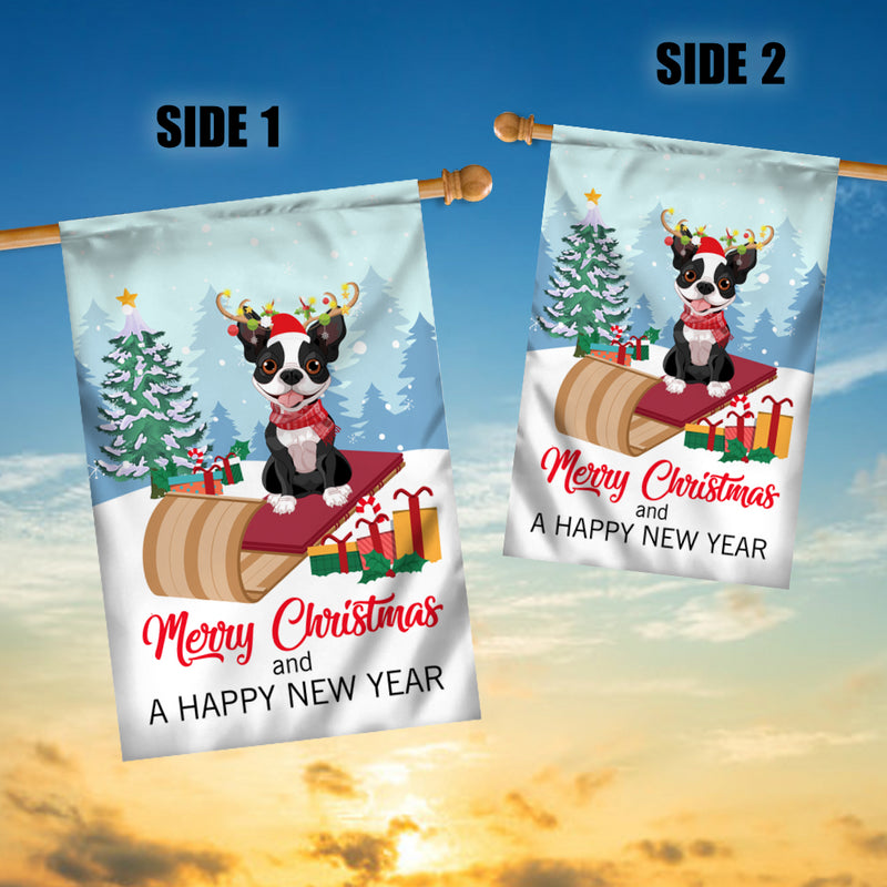 Dog Boston Terrier Christmas Flag Merry Christmas and Happy New Year Welcome Gift for Dog Lovers House Flag mockup 3 800x.jpg