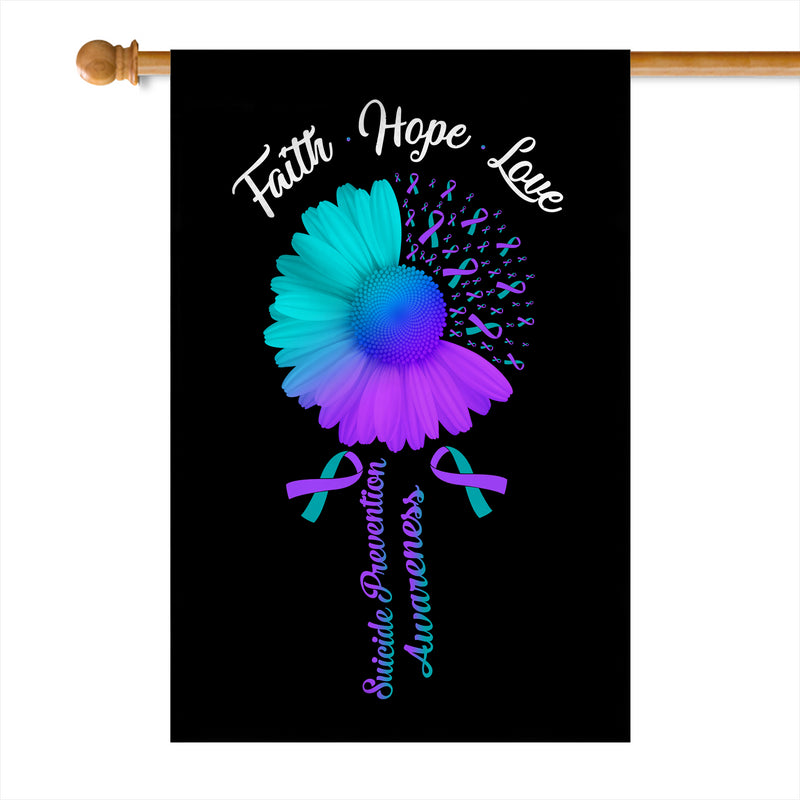 Faith Hope Love Suicide Prevention Awareness Flag Daisy Flower Teal and Purple Ribbon House Flag mockup 1 800x.jpg