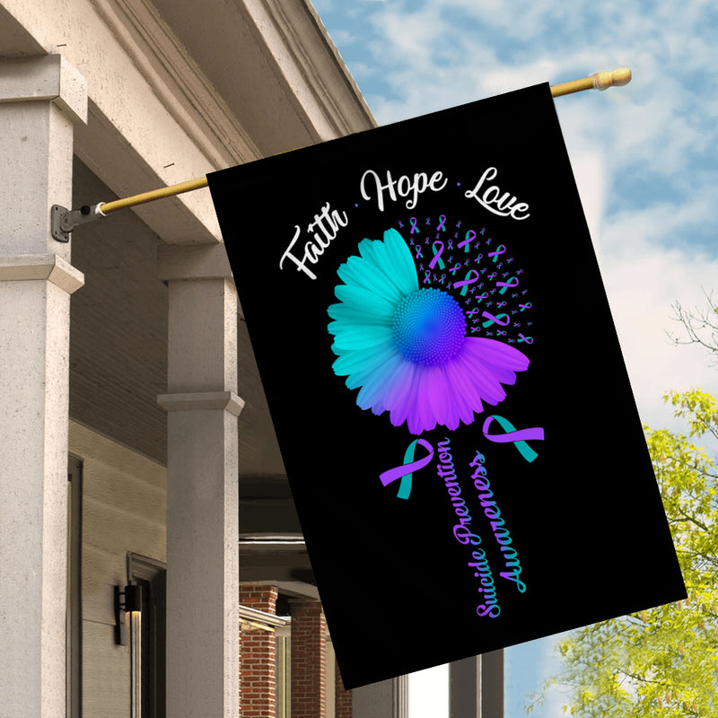 Faith Hope Love Suicide Prevention Awareness Flag Daisy Flower Teal and Purple Ribbon House Flag mockup 2 800x.jpg