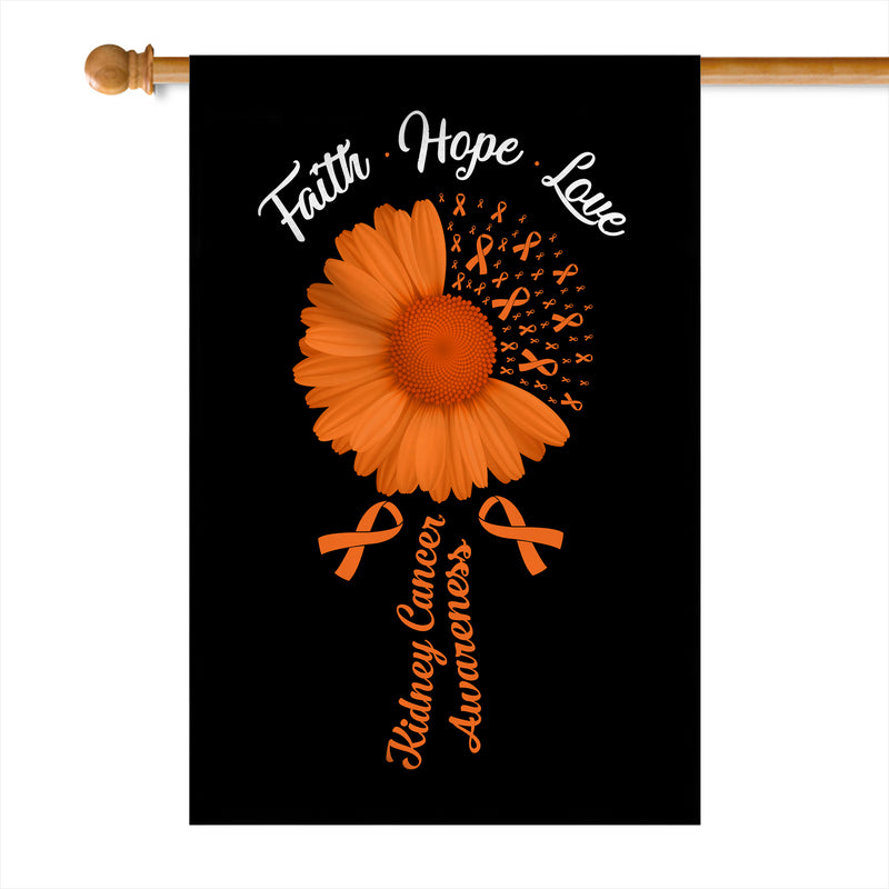 Faith Hope Love Kidney Cancer Awareness Flag Daisy Flower Orange Ribbon House Flag mockup 1 800x.jpg