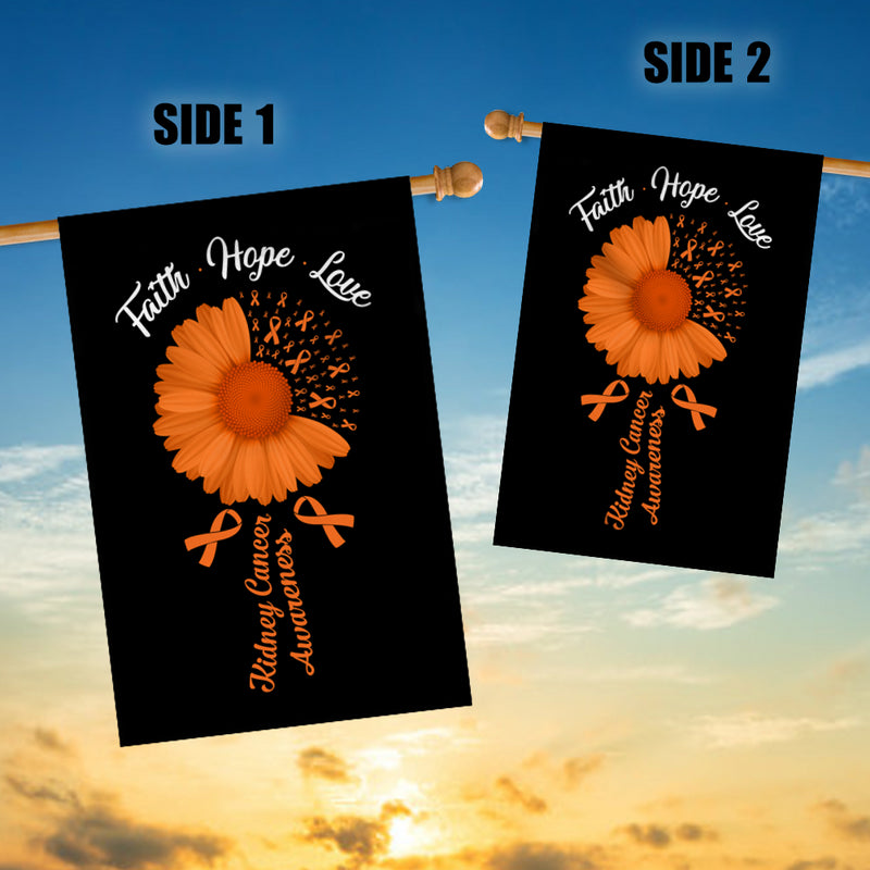 Faith Hope Love Kidney Cancer Awareness Flag Daisy Flower Orange Ribbon House Flag mockup 3 800x.jpg
