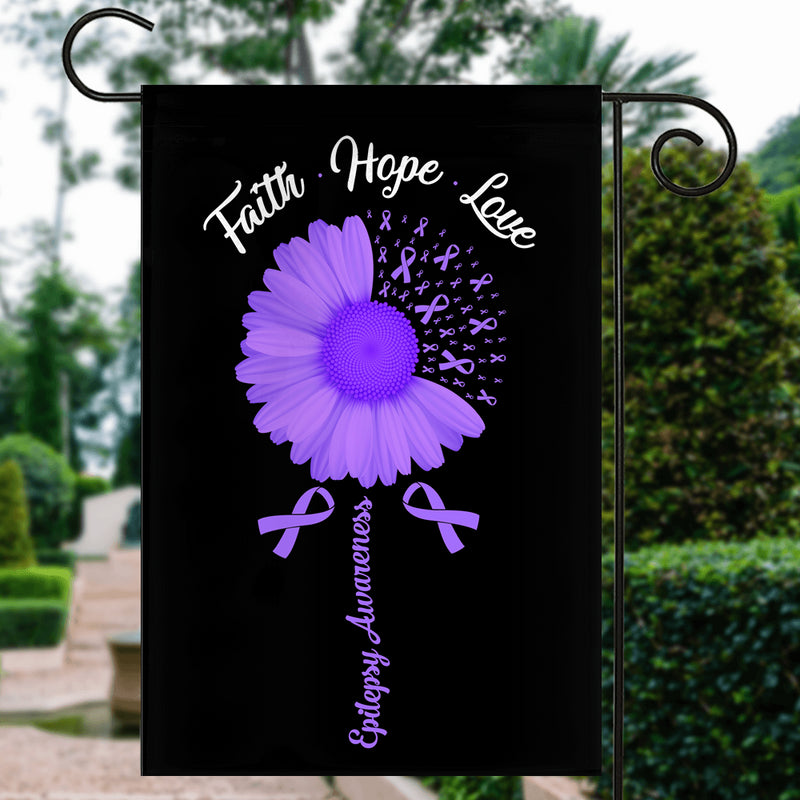Faith Hope Love Epilepsy Awareness Flag Daisy Flower Purple Ribbon Garden Flag mockup 3 800x.jpg