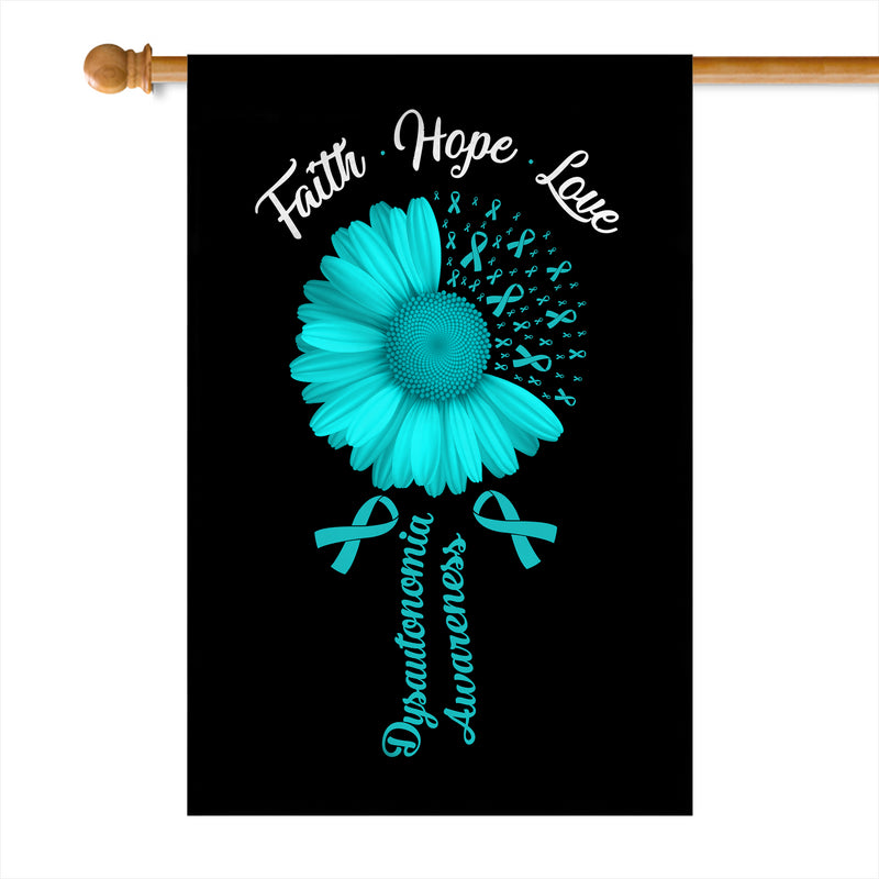 Faith Hope Love Dysautonomia Awareness Flag Daisy Flower Turquoise Ribbon House Flag mockup 1 800x.jpg
