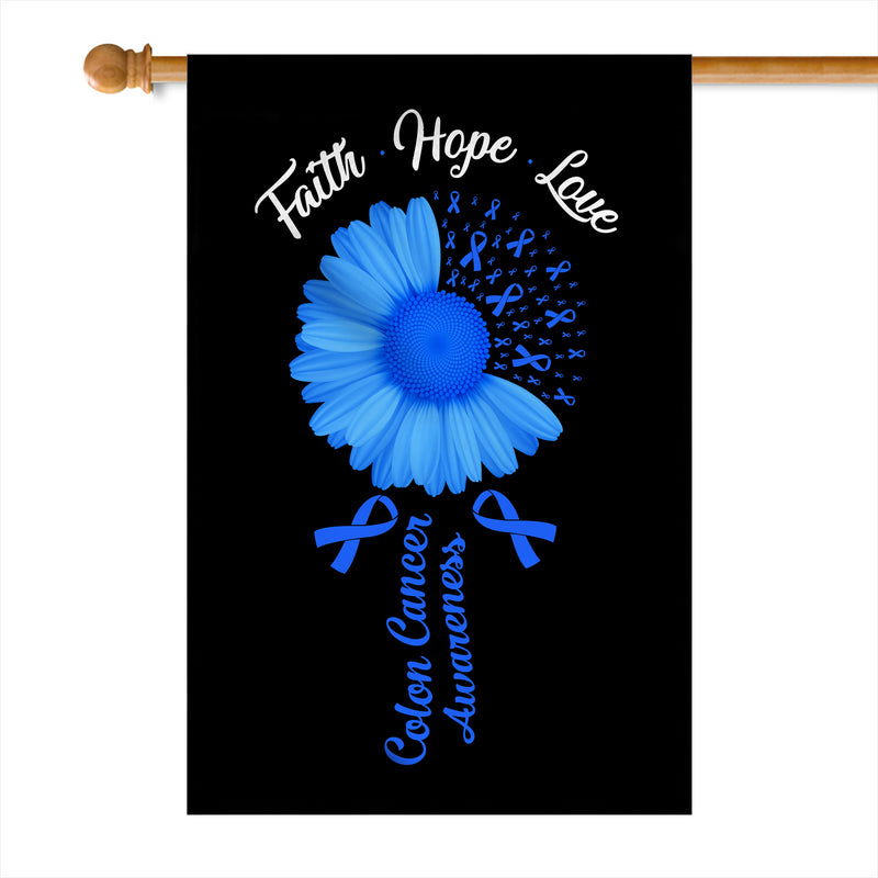 Faith Hope Love Colon Cancer Awareness Flag Daisy Flower Blue Ribbon House Flag mockup 1 800x.jpg