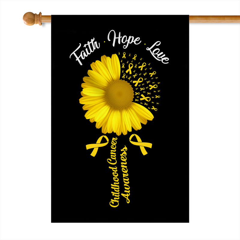 Faith Hope Love Childhood Cancer Awareness Flag Daisy Flower Gold Ribbon House Flag mockup 1 800x.jpg