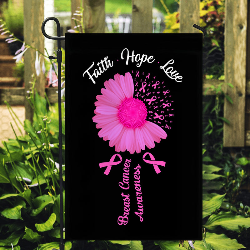 Faith Hope Love Breast Cancer Awareness Flag Daisy Flower Pink Ribbon Garden Flag mockup 2 800x.jpg
