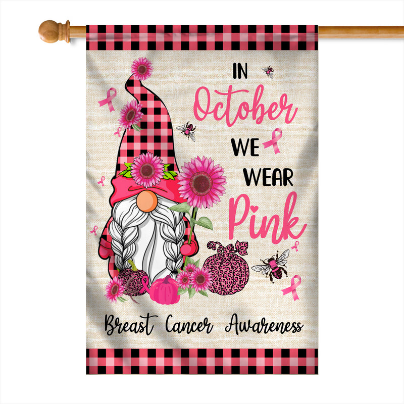 Breast Cancer Gnome Flag In October We Wear Pink House Flag mockup 1 800x.jpg