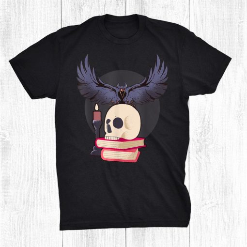 scary cursed raven enchanted crow skull witch halloween shirt 0 510x510 1.jpg