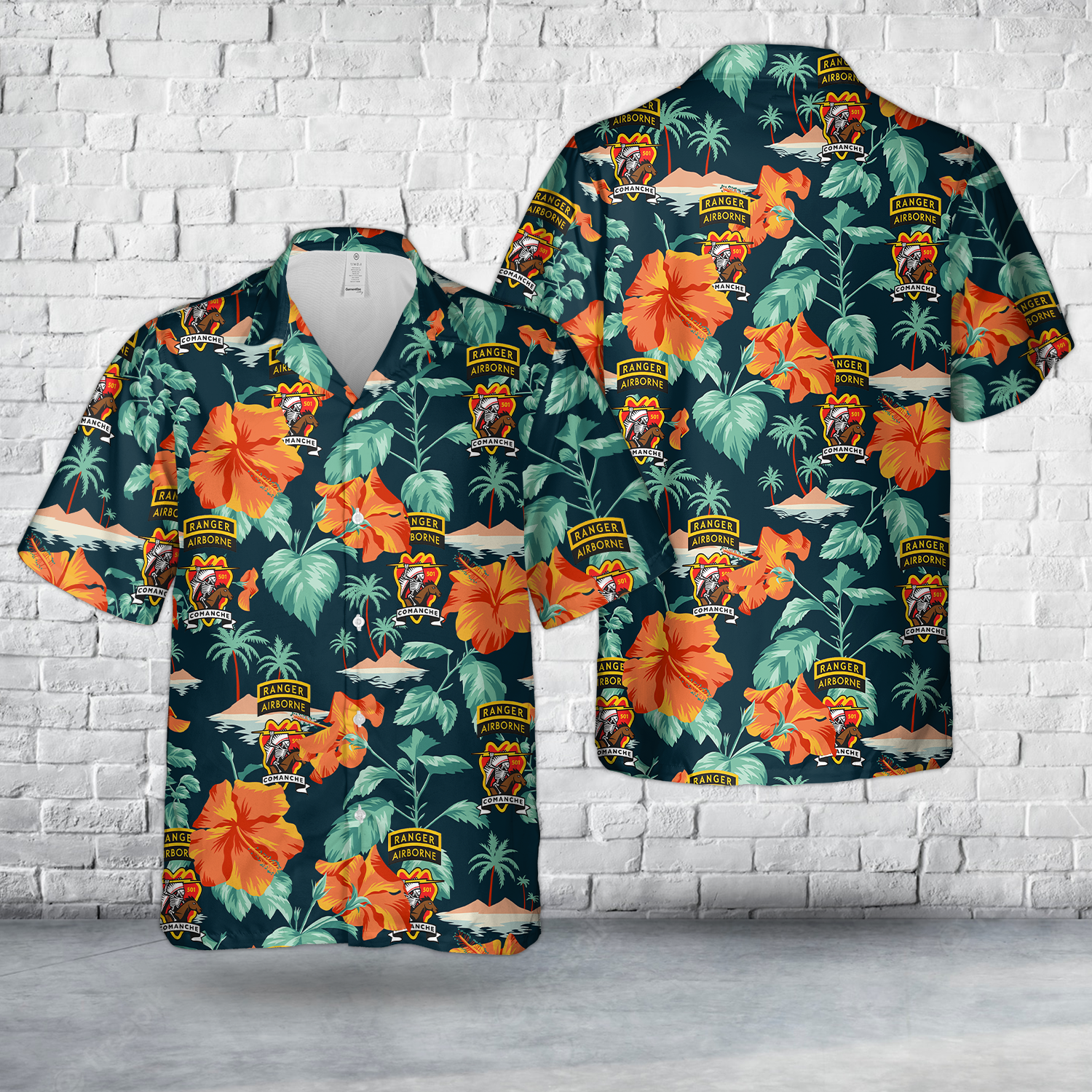 US Army Comanche Company 2C 1 501st ABN Hawaiian Shirt DLHH0305PL02.png