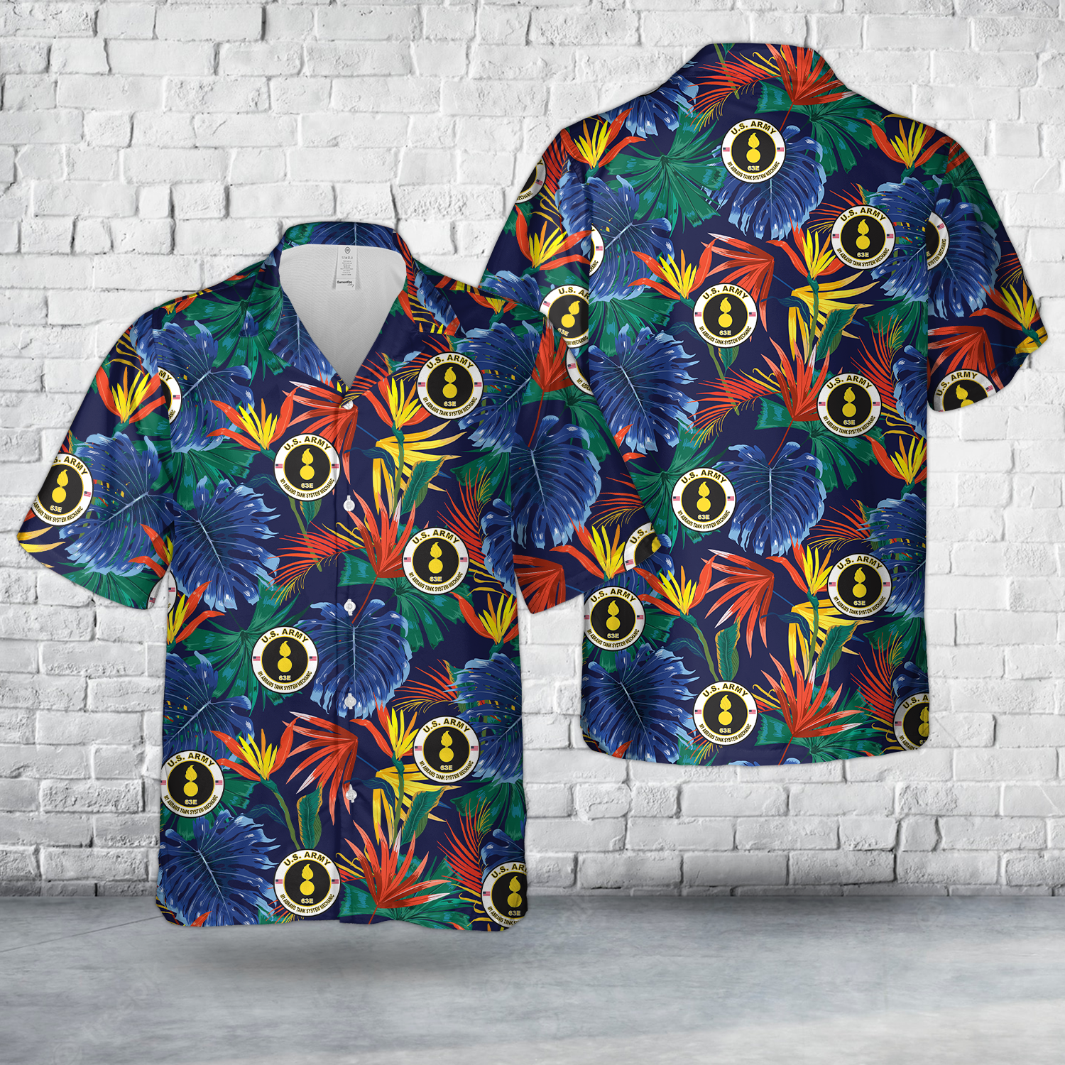 US Army MOS 63E M1 Abrams Tank System Mechanic Hawaiian Shirt DLHH0205PL06.png