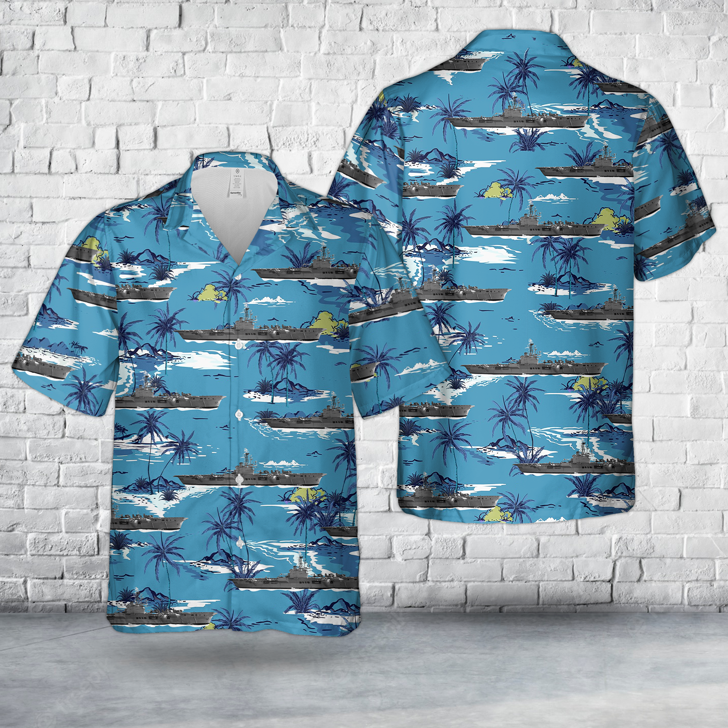 Royal Canadian Navy HMCS Bonaventure CVL 22 Hawaiian Shirt DLHH0205PL02.png