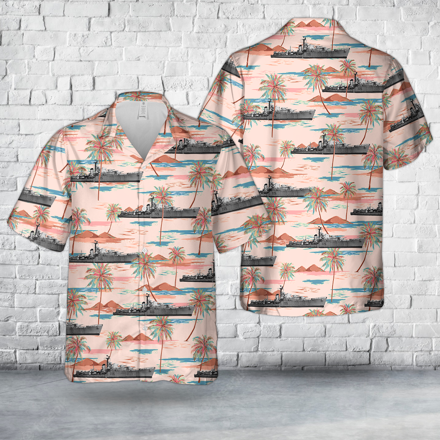 Royal Canadian Navy HMCS Sioux DDE 225 Hawaiian Shirt DLHH0205PL01.png