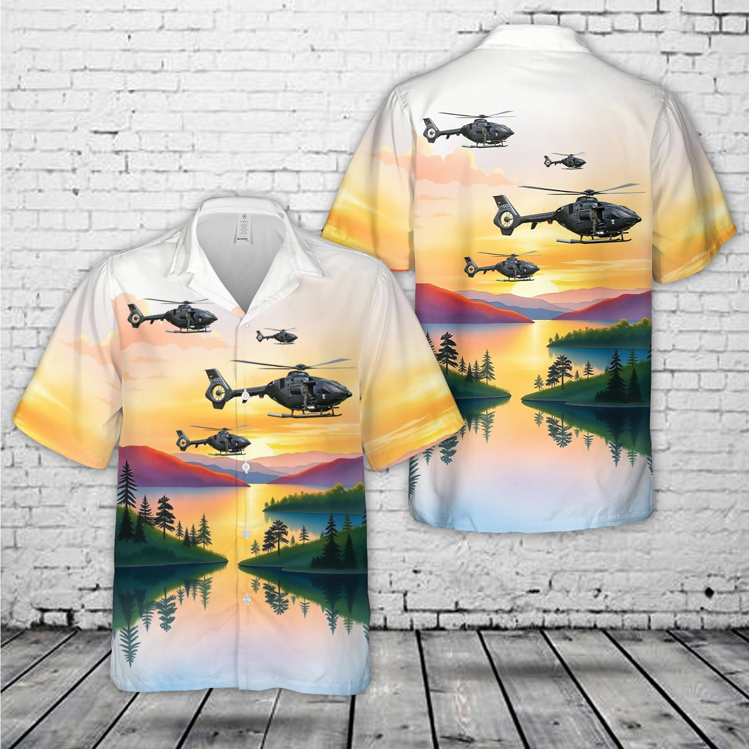 German Navy EC135 helicopter Hawaiian Shirt2 NLMP1804PL03.jpg